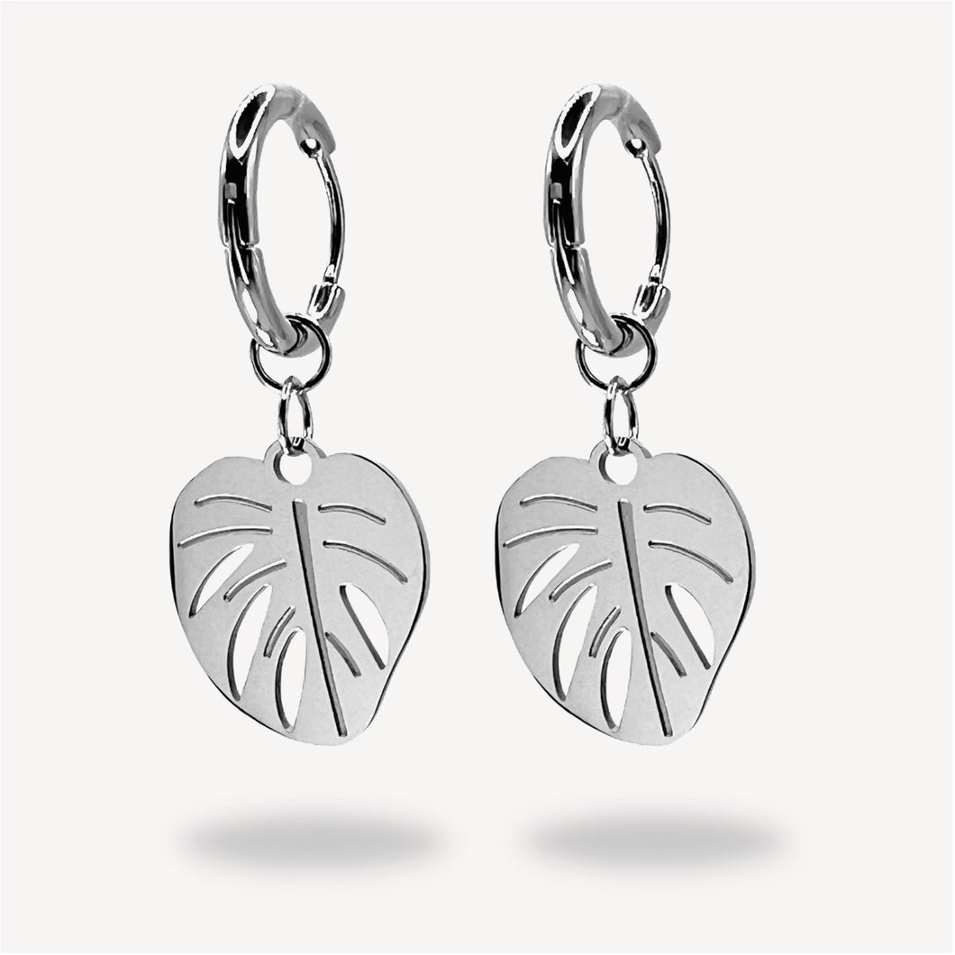 Leaf Hoops Ohrringe | Silber