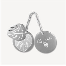 Lade das Bild in den Galerie-Viewer, Bikini Button + Leaf Charm Set | Silber
