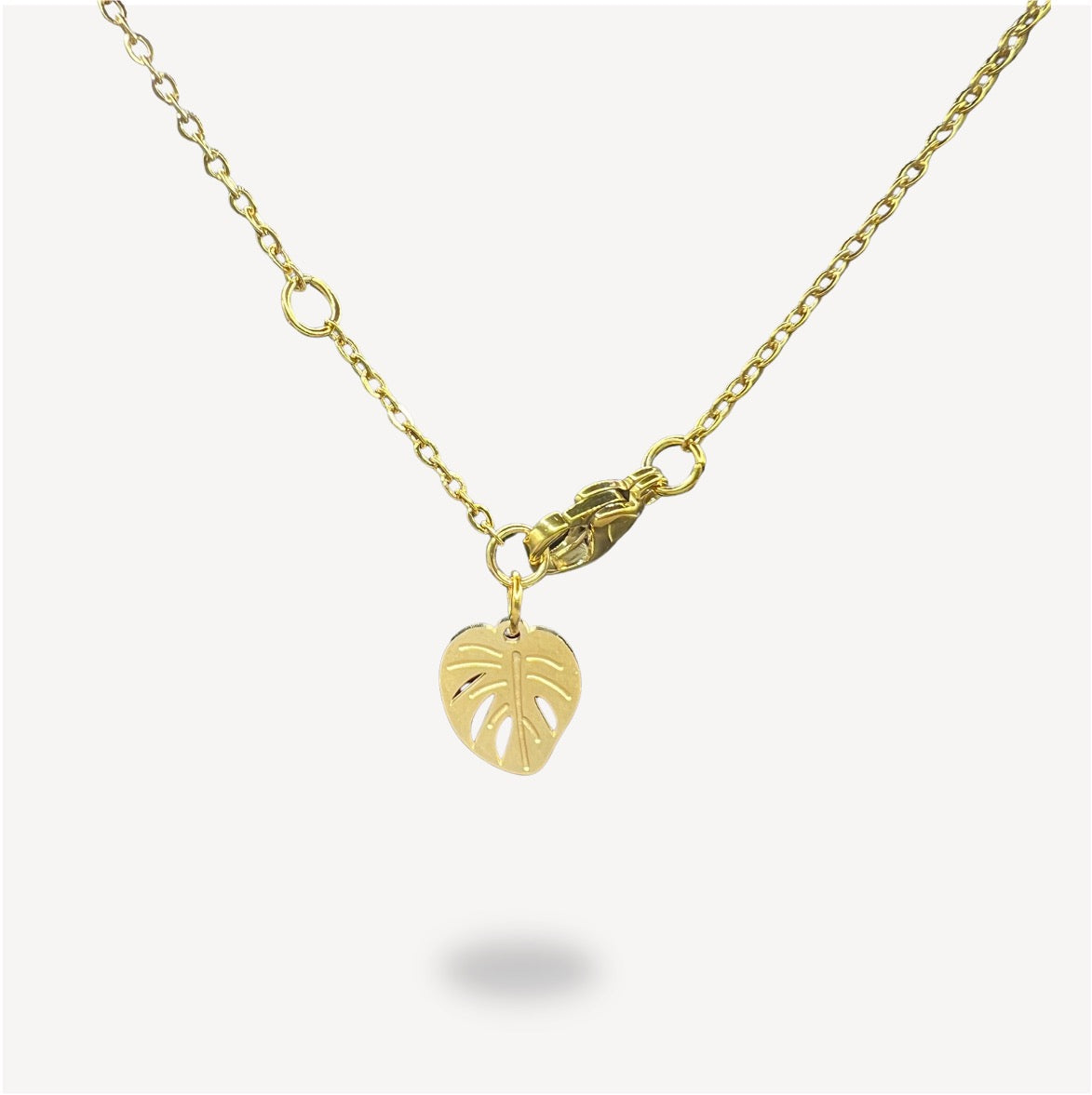 Minimal Leaf Kette | 40+5 cm | Gold