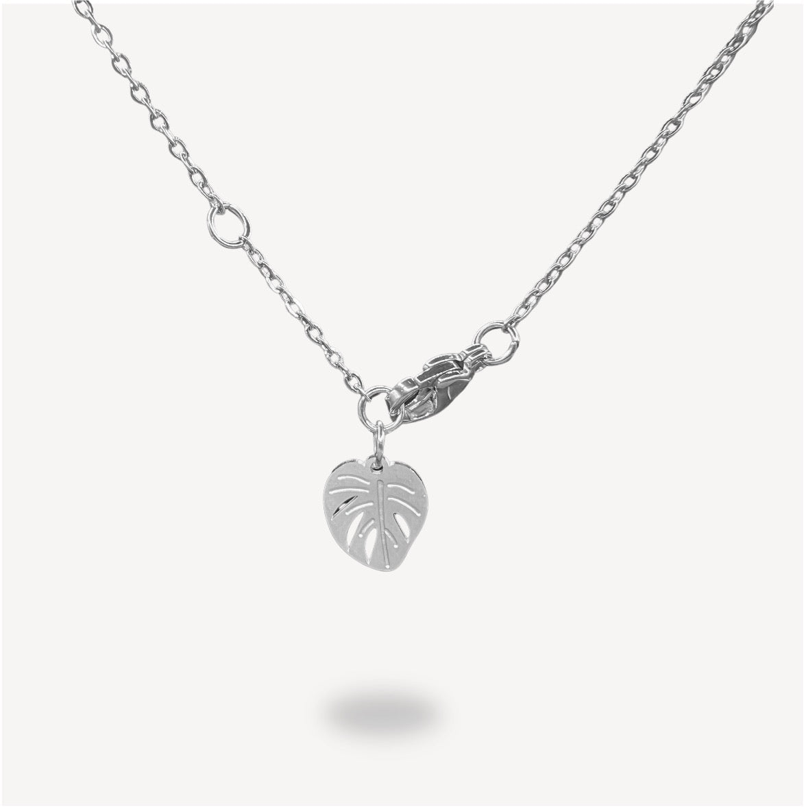 Minimal Leaf Kette | 40+5 cm | Silber