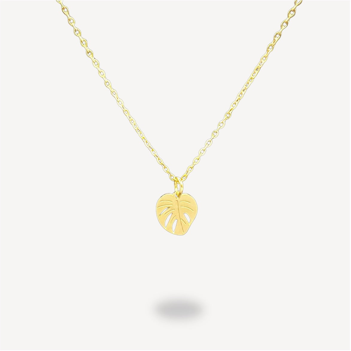 Minimal Leaf Kette | 40+5 cm | Gold