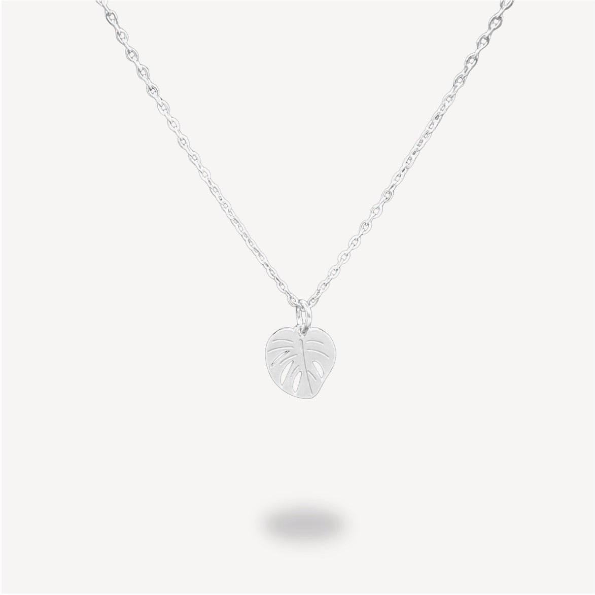 Minimal Leaf Kette | 40+5 cm | Silber