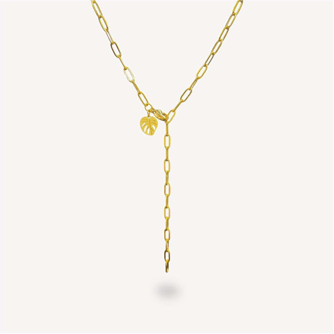 Paperclip Kette | 60 cm | Gold